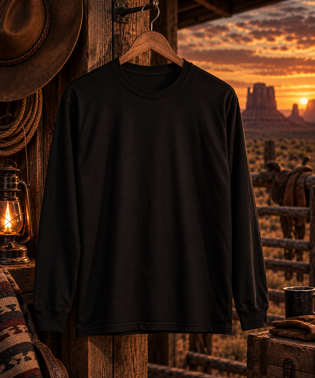 Southwestern Long Sleeve Shirt | Western Graphic Tee | Rustic Cowboy Style