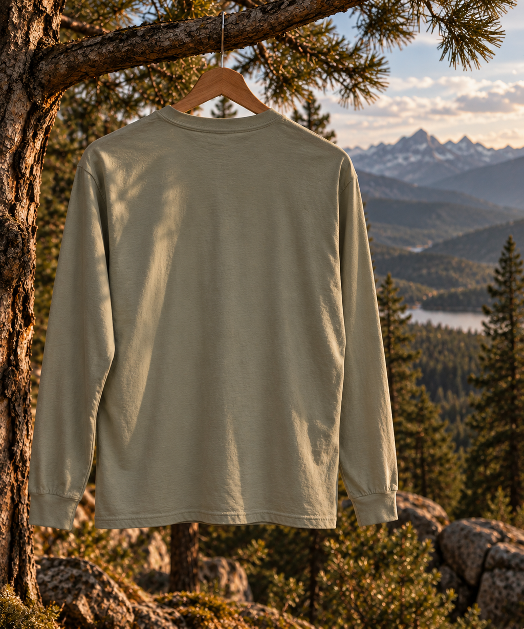 Not All Who Wander Are Lost Compass Mountain Long Sleeve T-Shirt | Outdoor Adventure