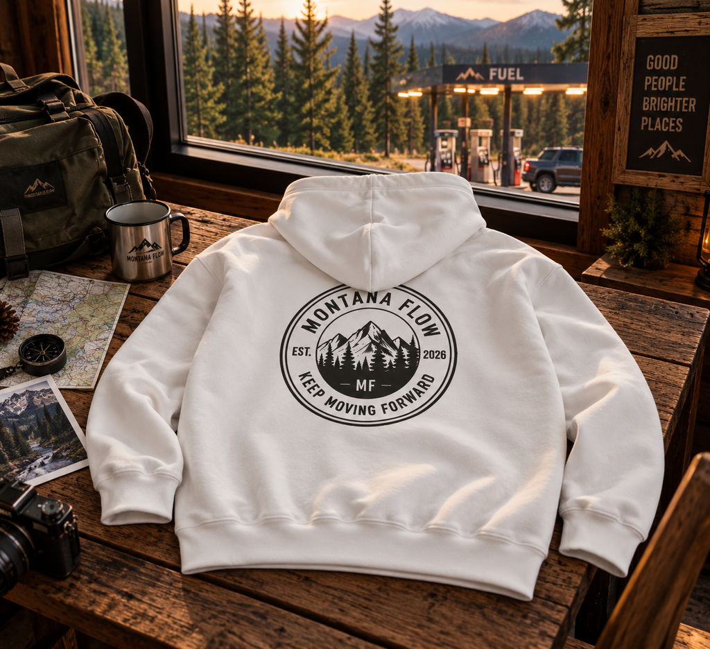 Mountain Adventure Hoodie | Keep Moving Forward Graphic Sweatshirt | Outdoor Travel Pullover