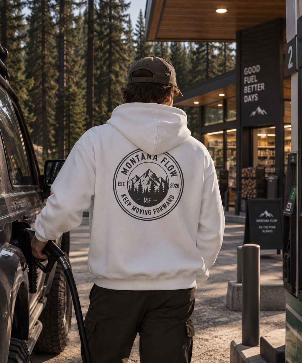 Mountain Adventure Hoodie | Keep Moving Forward Graphic Sweatshirt | Outdoor Travel Pullover
