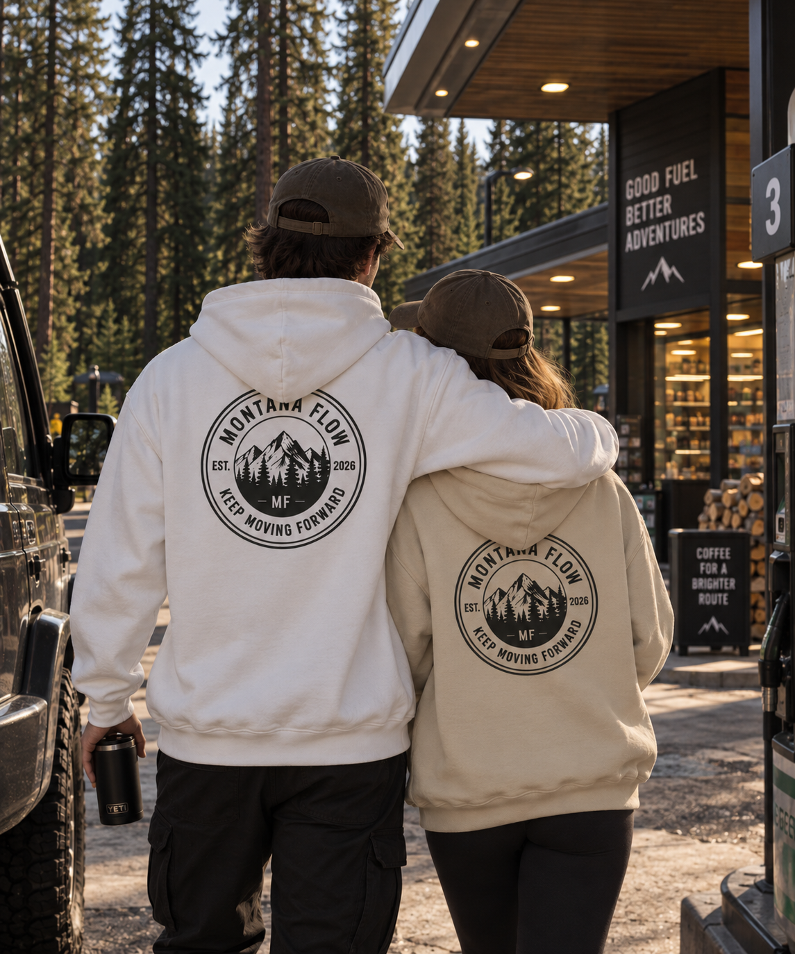 Mountain Adventure Hoodie | Keep Moving Forward Graphic Sweatshirt | Outdoor Travel Pullover