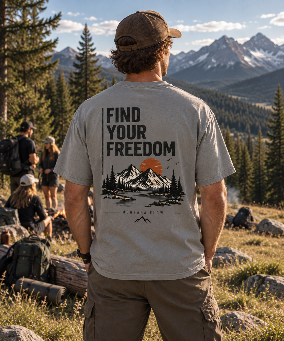 Find Your Freedom T-Shirt | Mountain Adventure Graphic Tee | Outdoor Travel Shirt