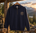Mountain Quarter Zip Sweatshirt | Outdoor Adventure Pullover | Hiking Camping Top