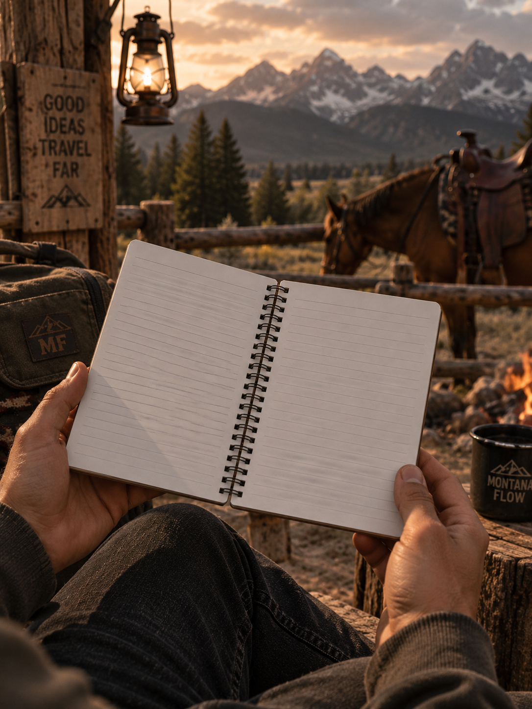 Longhorn Skull Spiral Notebook | Western Cowboy Journal | Southwestern Adventure Notebook
