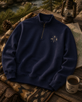 Mountain Quarter Zip Sweatshirt | Outdoor Adventure Pullover | Hiking Camping Top