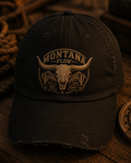 Western Bull Skull Hat, Vintage Cowboy Cap, Rustic Ranch Baseball Hat, Desert Western Gift for Men