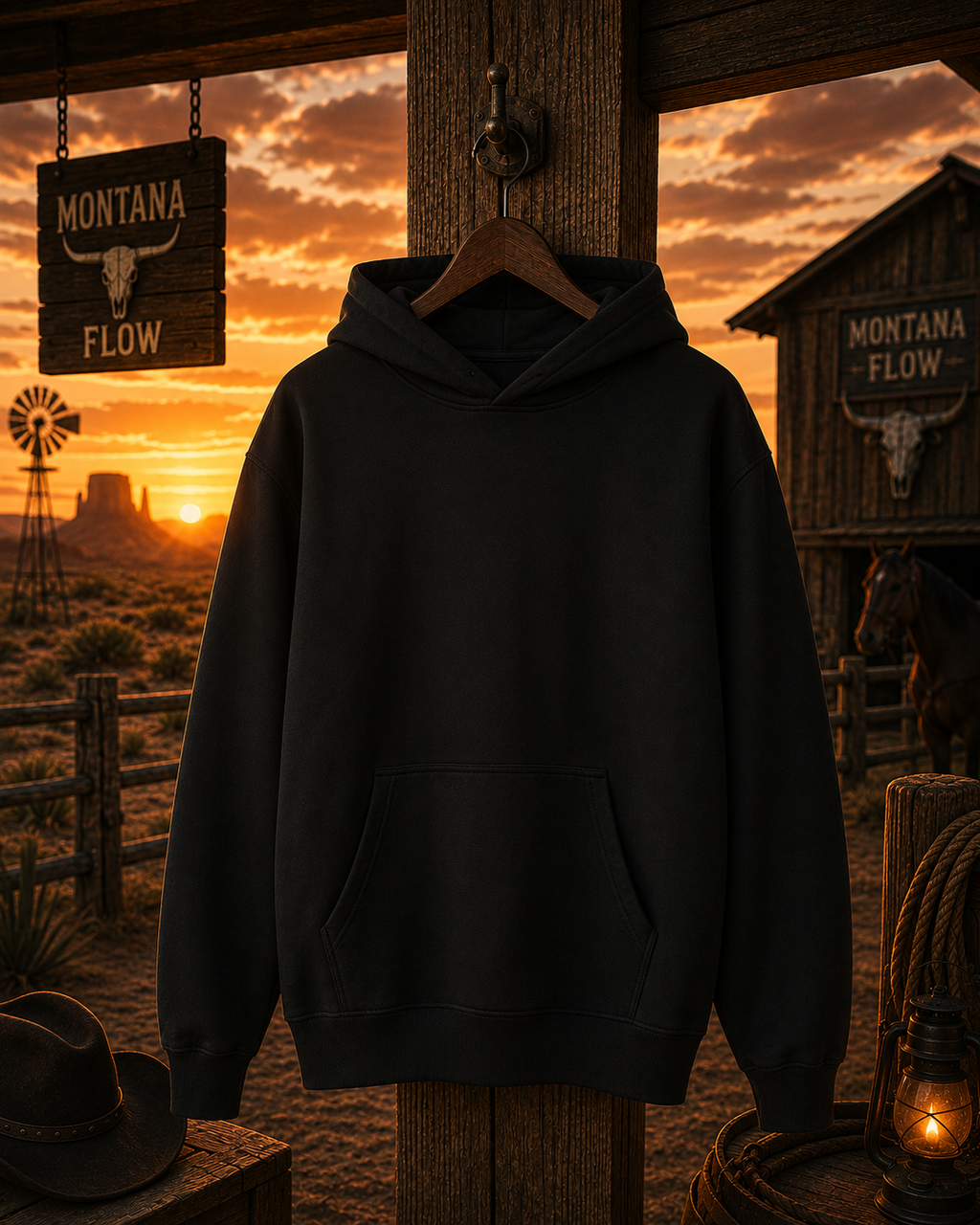 Southwestern Bull Skull Hoodie | Tribal Aztec Pattern Back Print