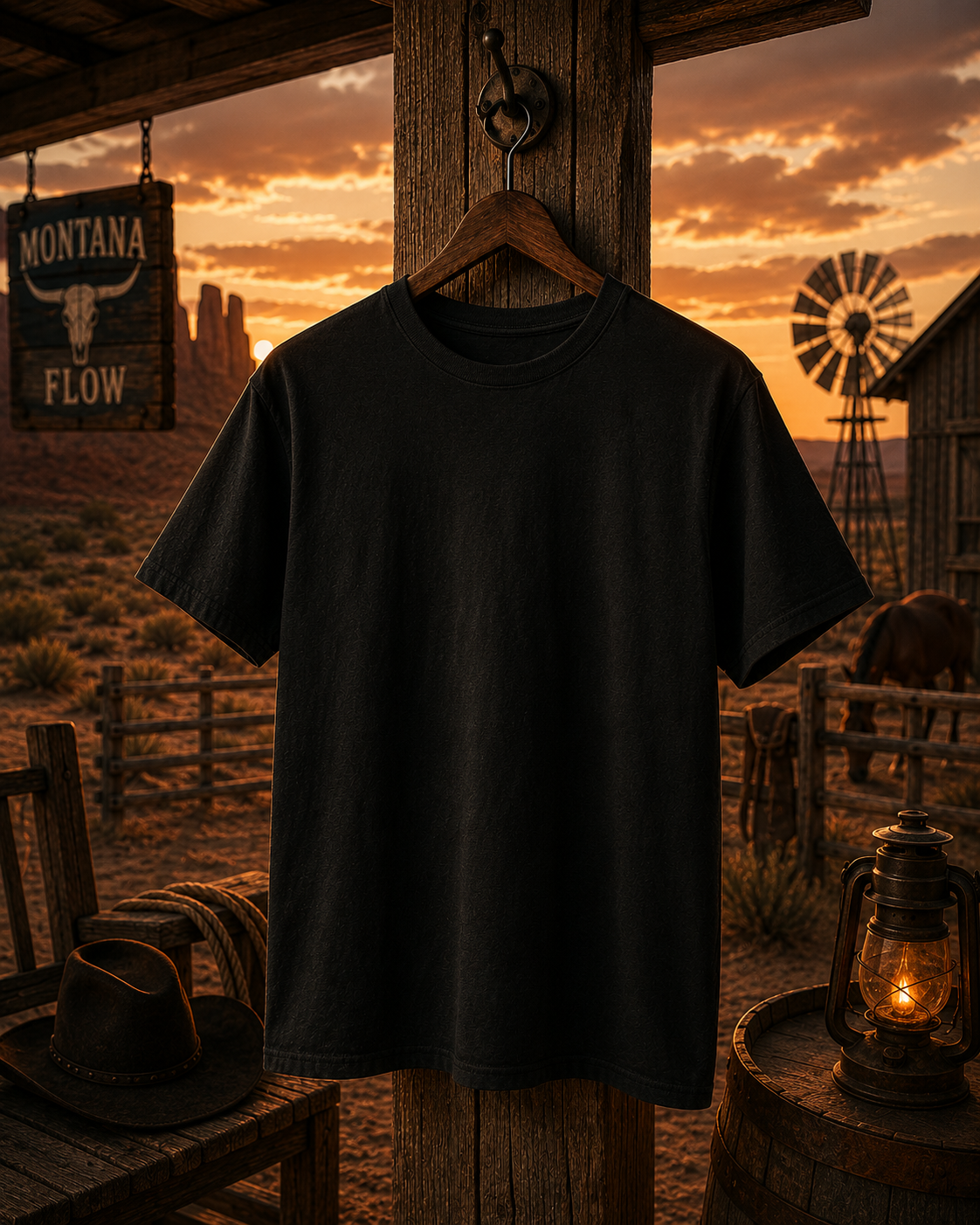 T-shirt western tête de buffle | Motif tribal du Sud-Ouest, t-shirt graphique cowboy