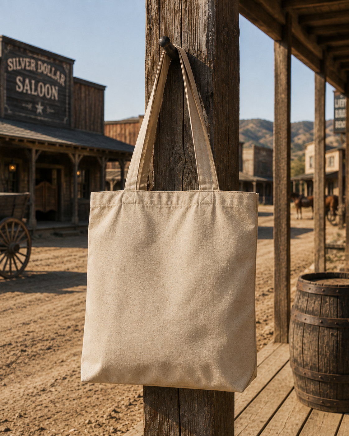 Longhorn Skull Tote Bag | Western Cowboy Bag | Open Road Desert Tote