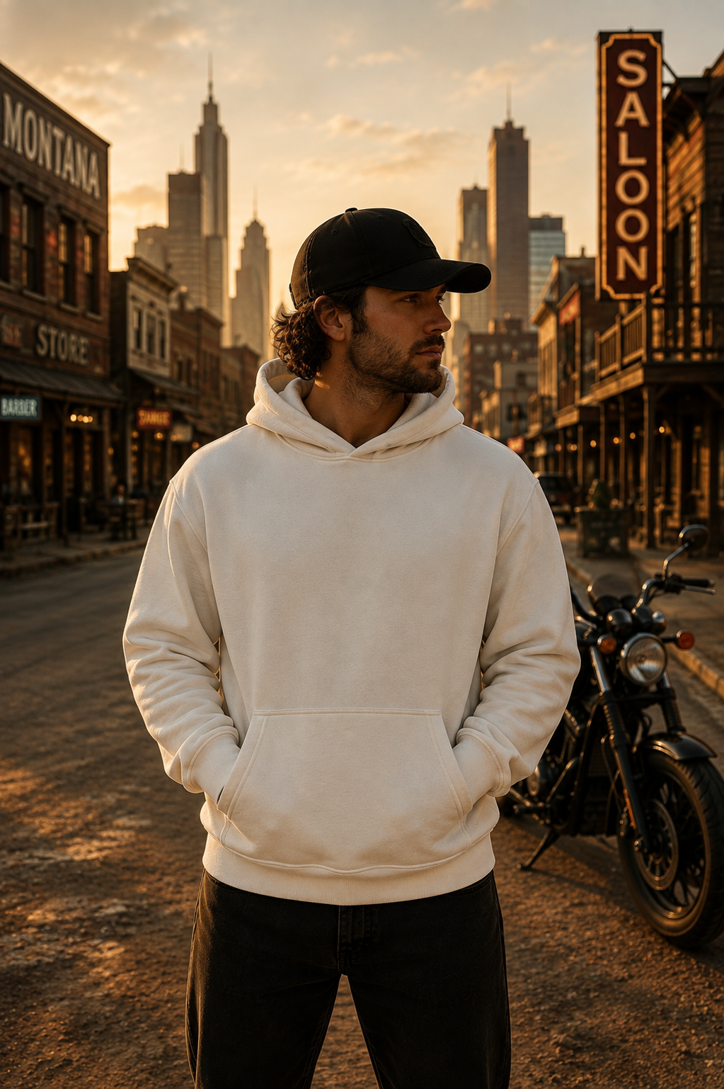 Longhorn Skull Hoodie | Western Graphic Sweatshirt | Desert Road Trip Pullover