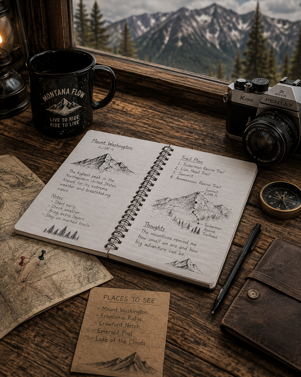 Mount Washington Notebook | Mountain Hiking Journal
