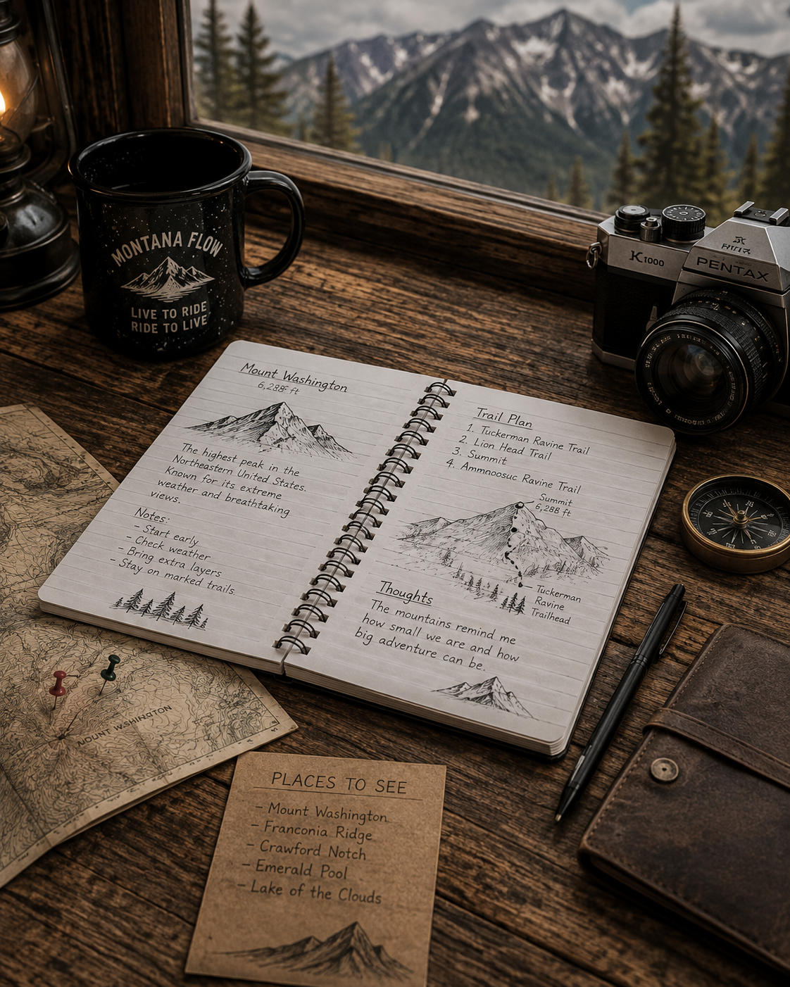Mount Washington Notebook | Mountain Hiking Journal