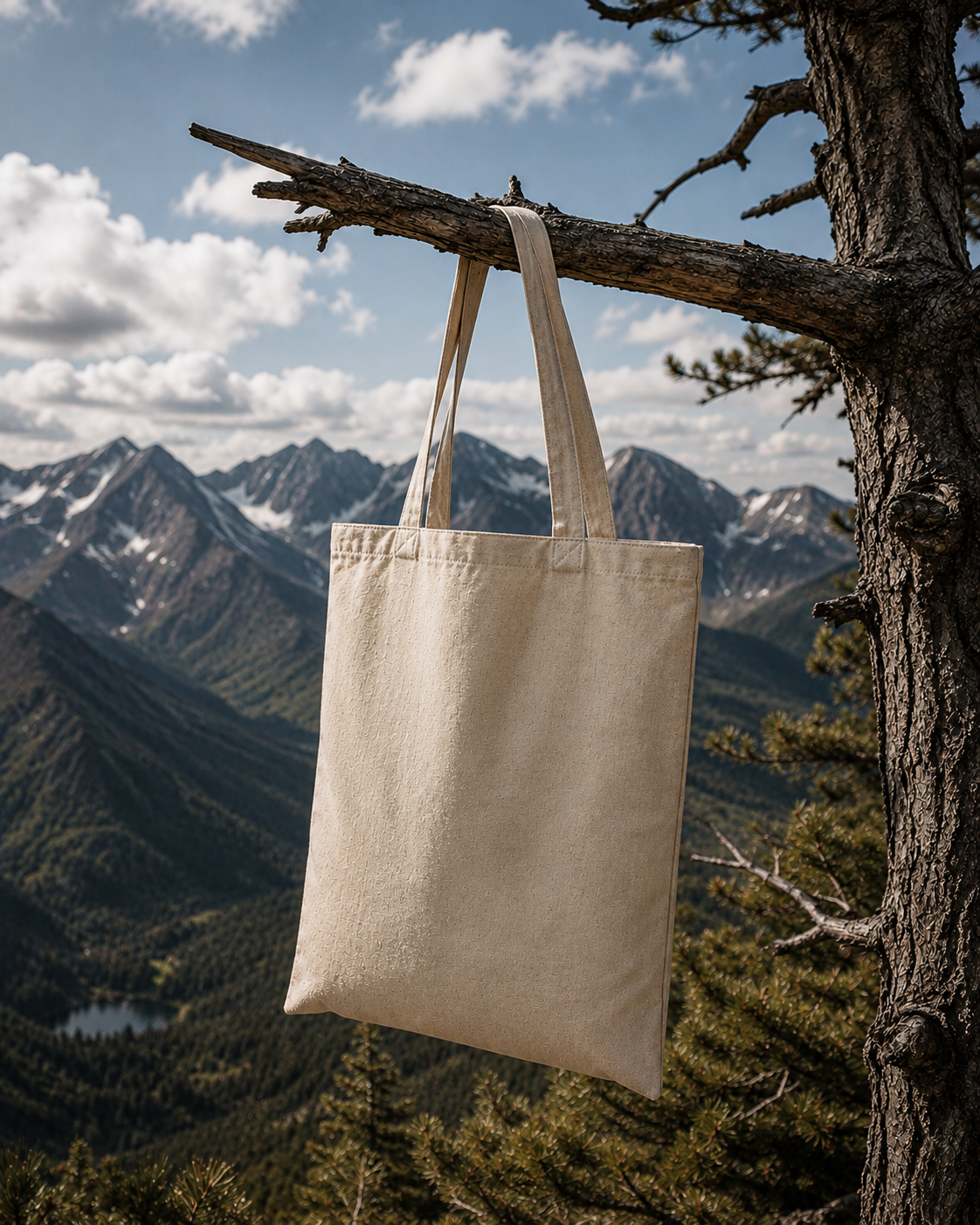 Mount Washington Tote Bag | New Hampshire Mountain Hiking Bag | Outdoor Travel Tote