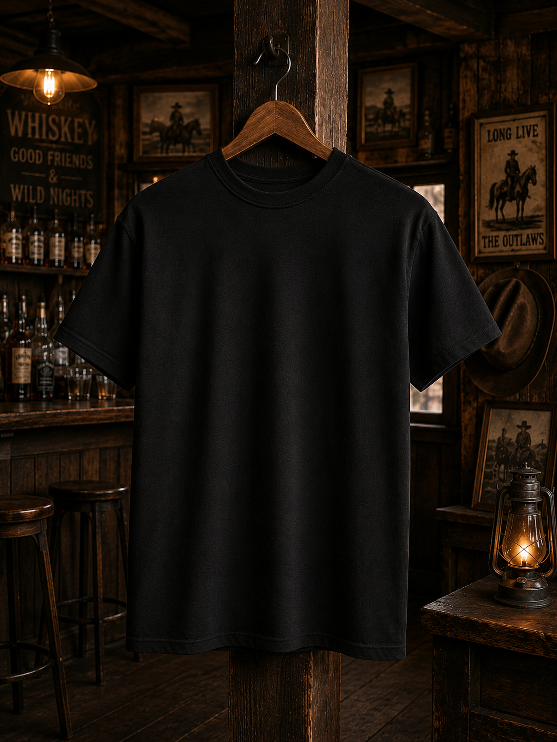Ace of Spades Cowboy T-Shirt | Western Skull Playing Card Tee | Vintage Cowboy Shirt