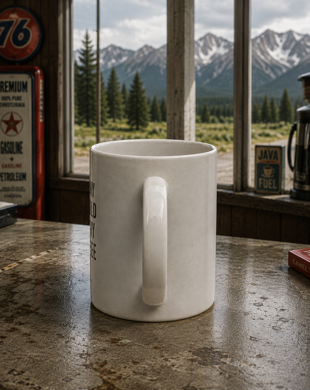 Stay Wild Stay Free Mountain Mug | Adventure Nature Coffee Cup | Outdoor Travel Gift