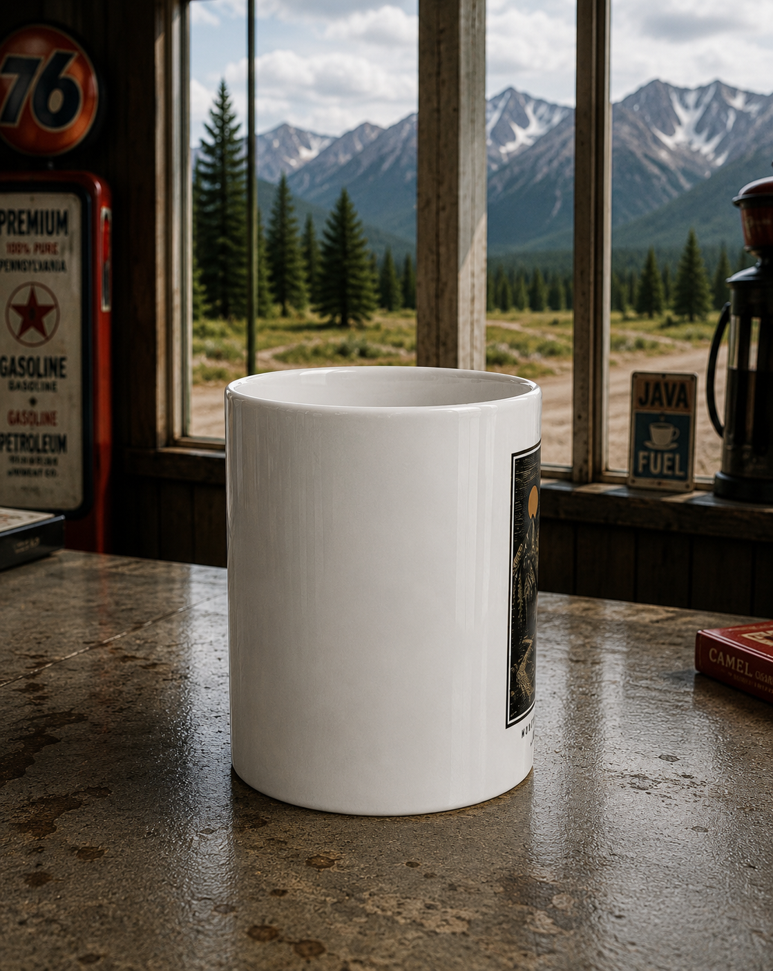 Stay Wild Stay Free Mountain Mug | Adventure Nature Coffee Cup | Outdoor Travel Gift