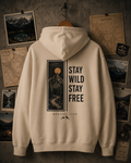 Sweat à capuche Stay Wild Stay Free | Sweat-shirt graphique Aventure en montagne | Sweat à capuche nature et plein air