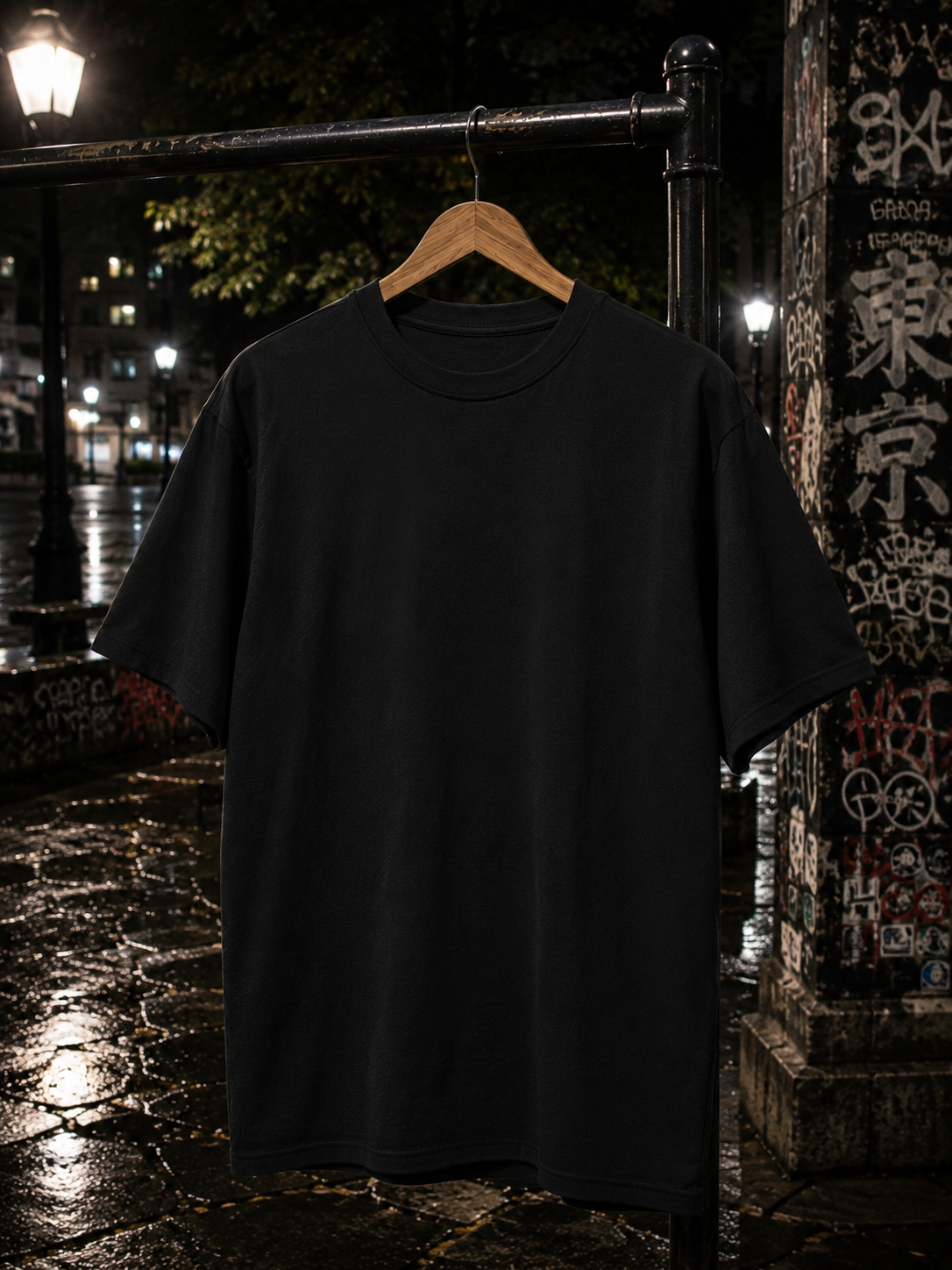 T-shirt Rose Rouge Japonaise | Tee-shirt à Motif Kanji au Dos | Mode Urbaine Japonaise