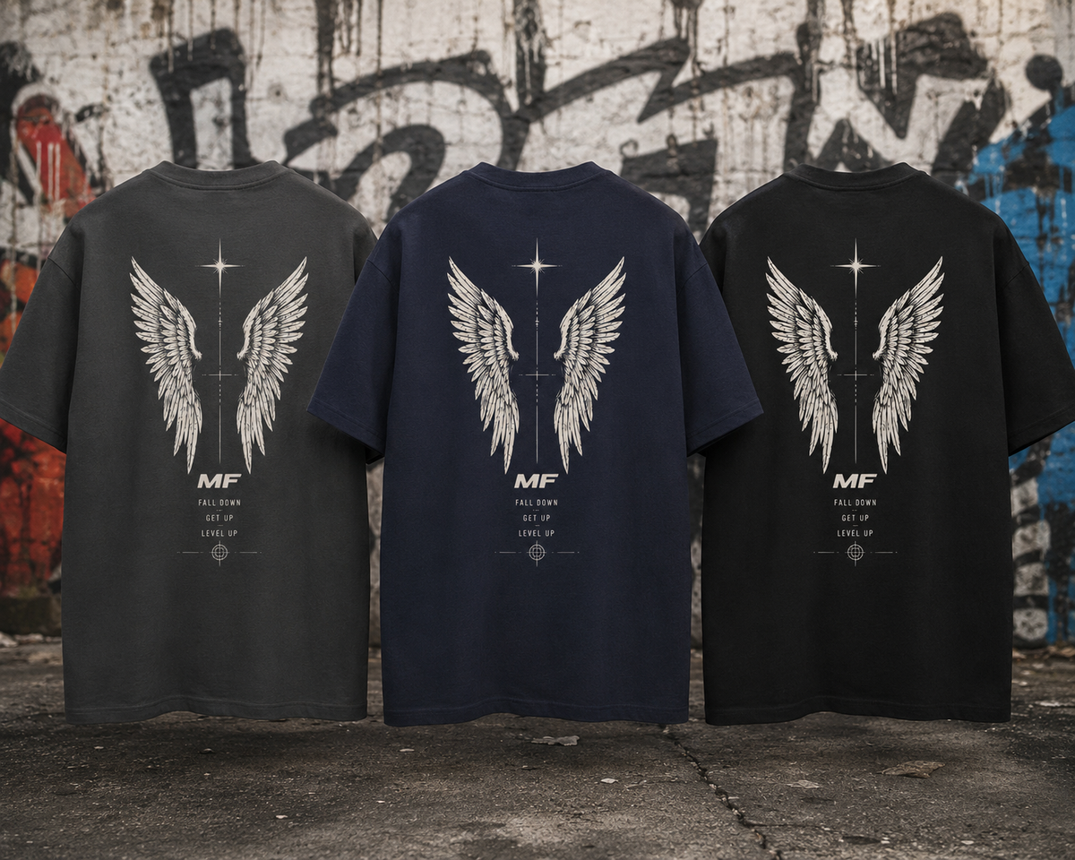 Angel Wings T-Shirt | Winged Cross Back Print Vintage Graphic Tee