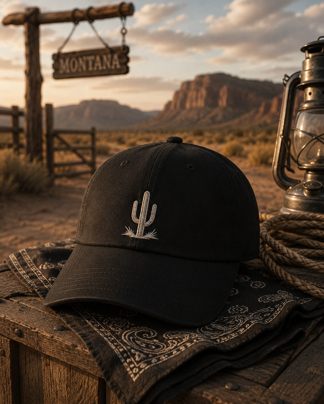 Cactus Embroidered Dad Hat | Western Desert Cap | Low Profile Cotton Baseball Hat