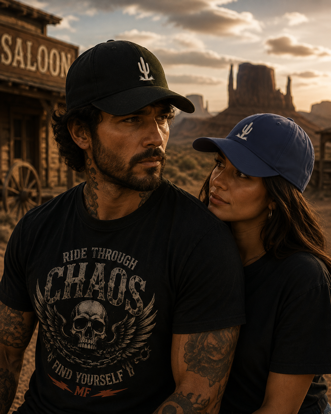 Cactus Embroidered Dad Hat | Western Desert Cap | Low Profile Cotton Baseball Hat