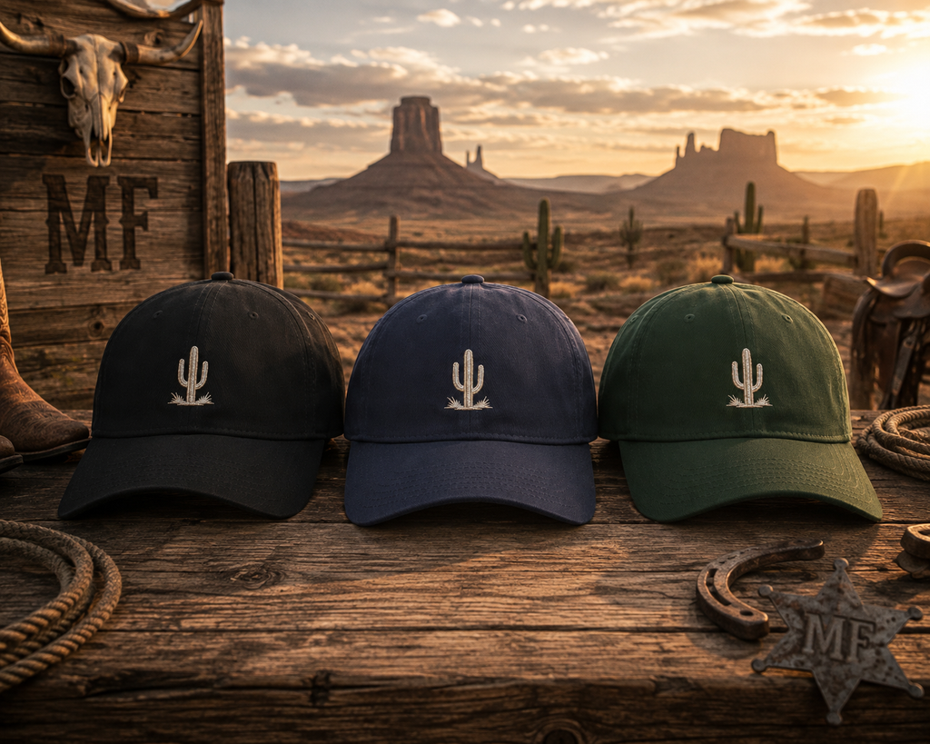 Cactus Embroidered Dad Hat | Western Desert Cap | Low Profile Cotton Baseball Hat