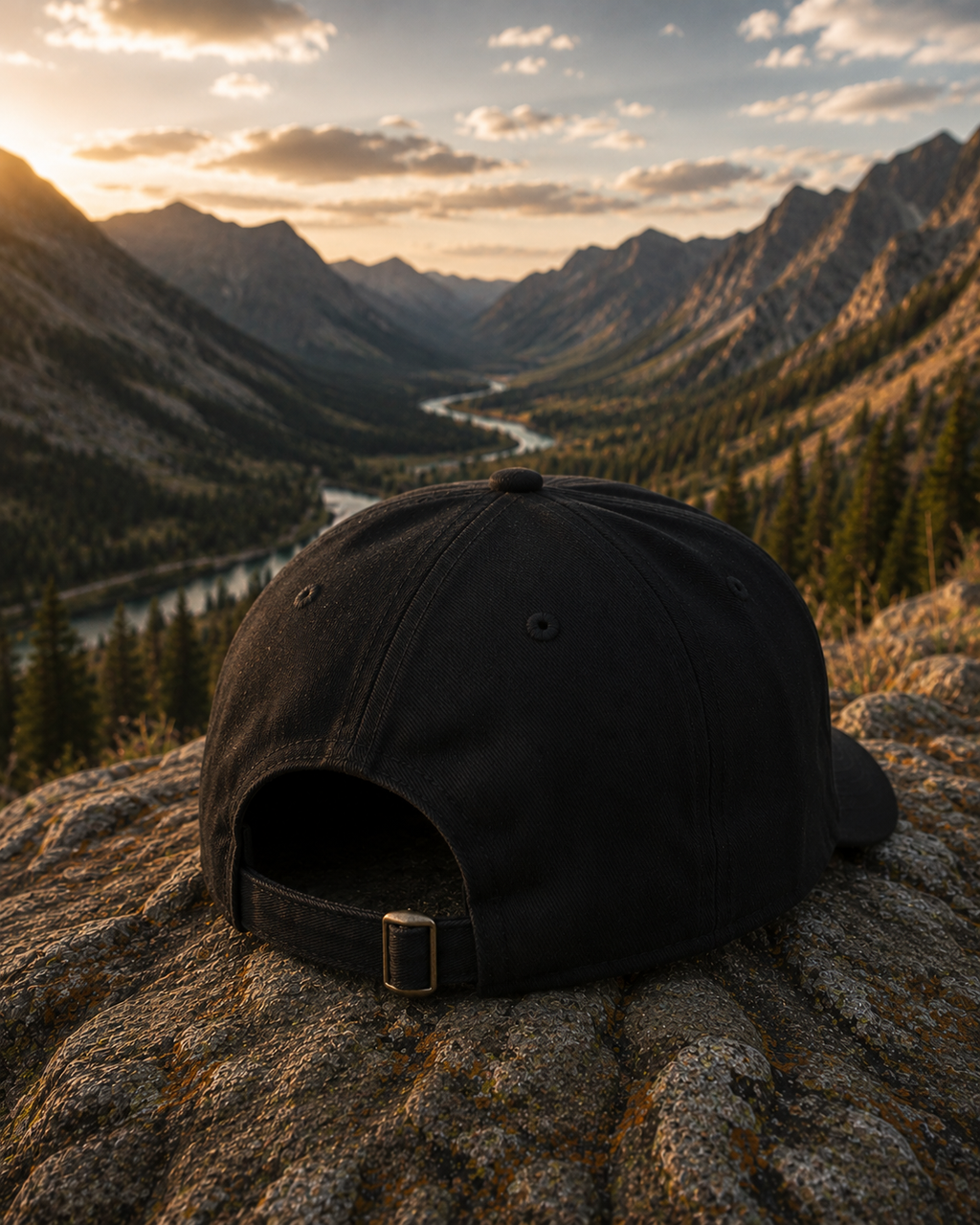 Mountain Embroidered Cap | Outdoor Hiking Hat | Minimalist Mountain Dad Hat | Adventure Travel Cap