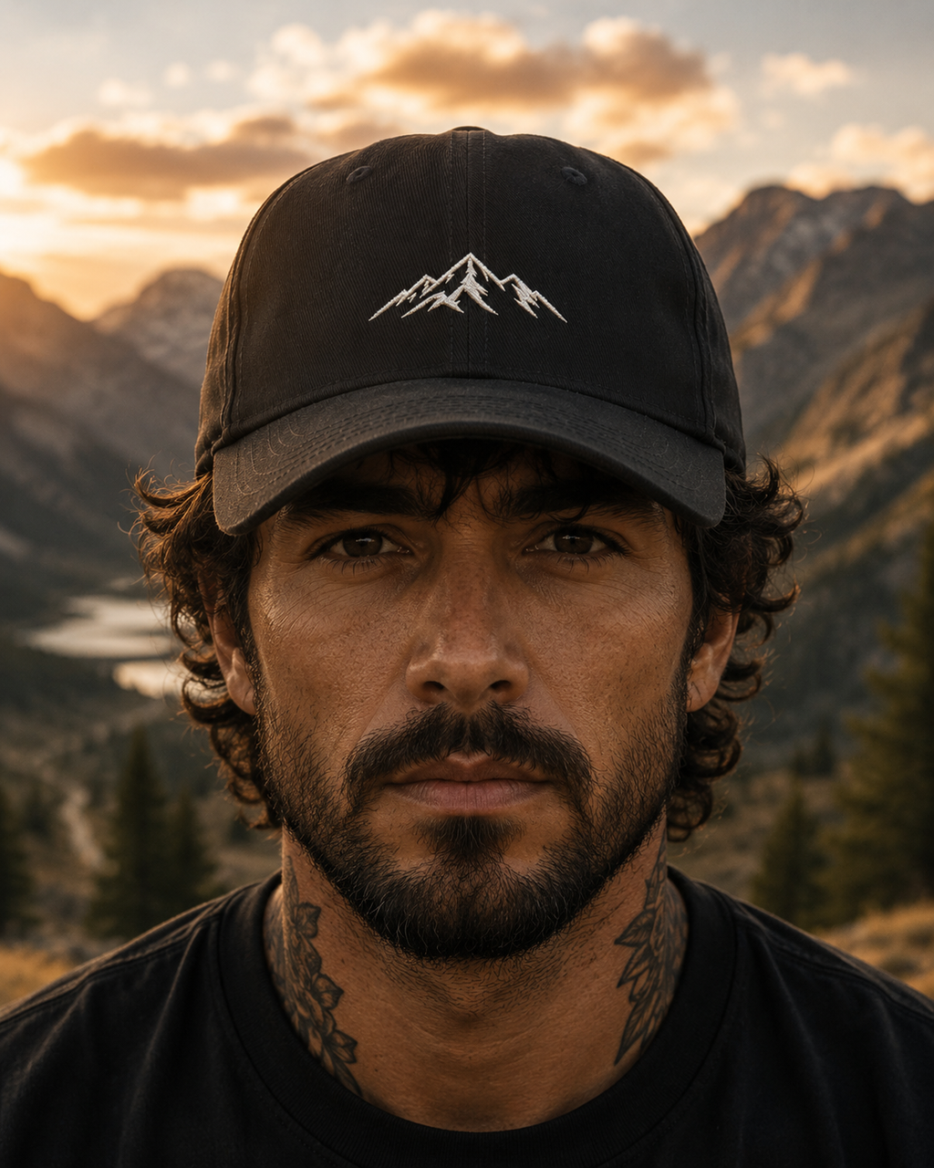 Mountain Embroidered Cap | Outdoor Hiking Hat | Minimalist Mountain Dad Hat | Adventure Travel Cap