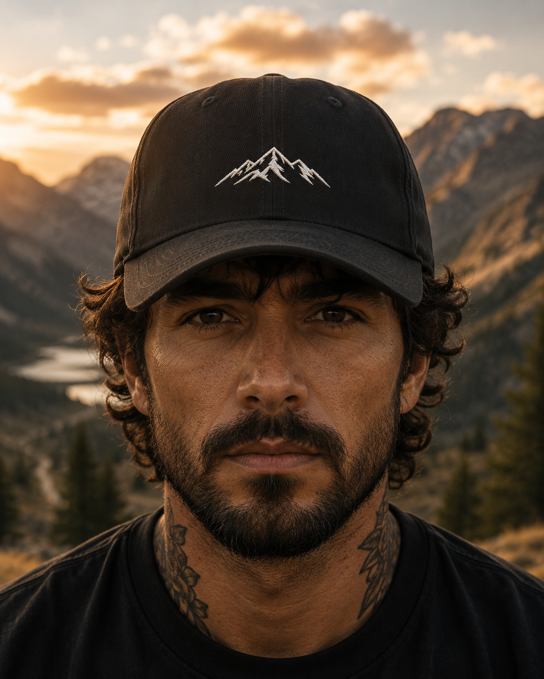 Mountain Embroidered Cap | Outdoor Hiking Hat | Minimalist Mountain Dad Hat | Adventure Travel Cap