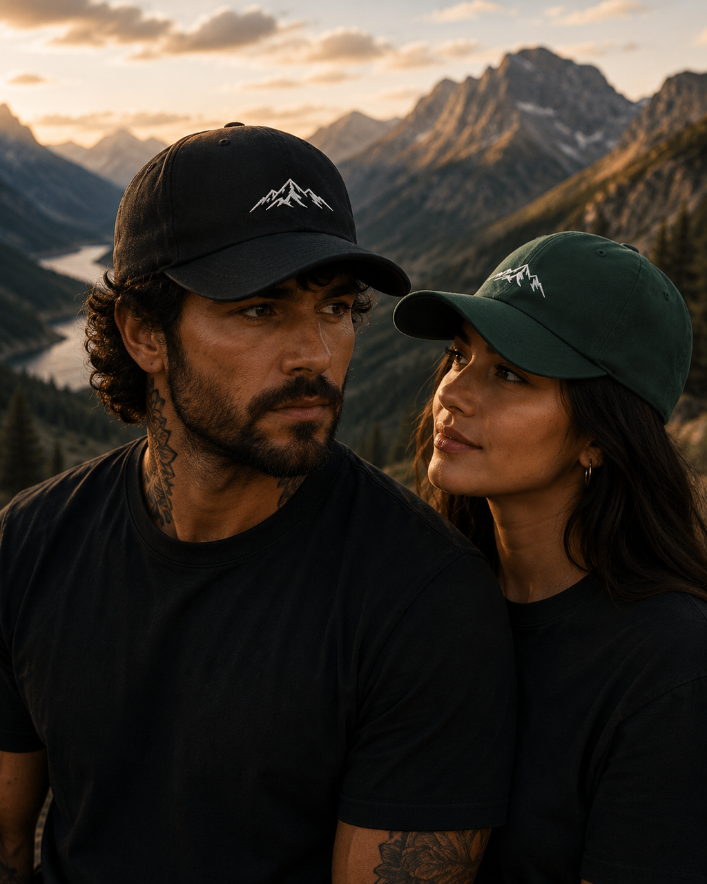 Mountain Embroidered Cap | Outdoor Hiking Hat | Minimalist Mountain Dad Hat | Adventure Travel Cap