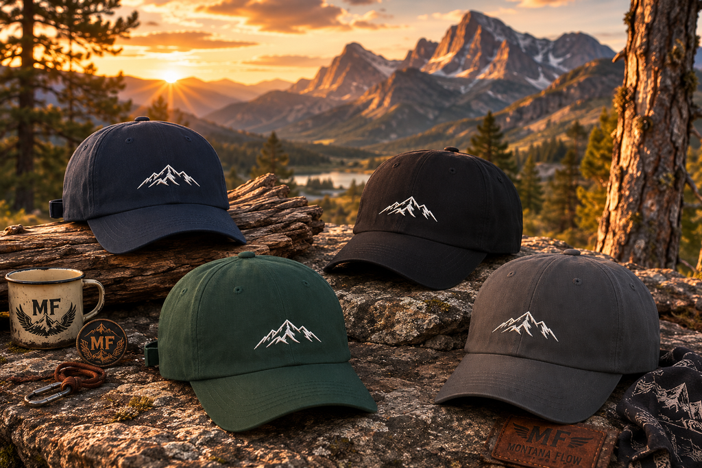 Mountain Embroidered Cap | Outdoor Hiking Hat | Minimalist Mountain Dad Hat | Adventure Travel Cap