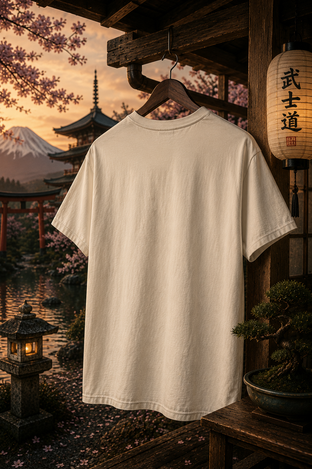 T-shirt samouraï japonais | Graphisme casque de samouraï soleil rouge | Streetwear guerrier japonais