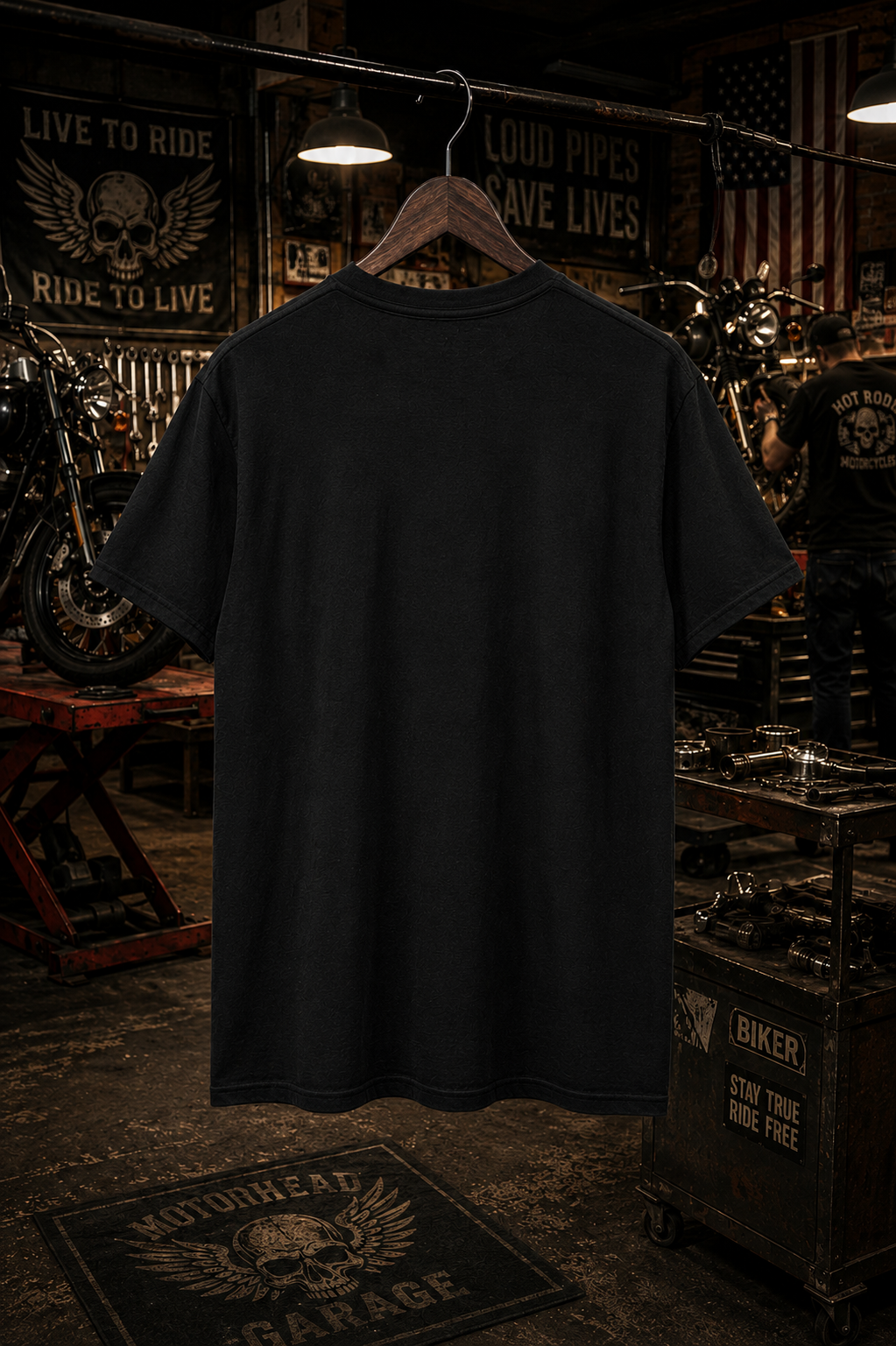 T-shirt de moto « Keep It Simple » | Roule à fond, répare toi-même | T-shirt de motard vintage