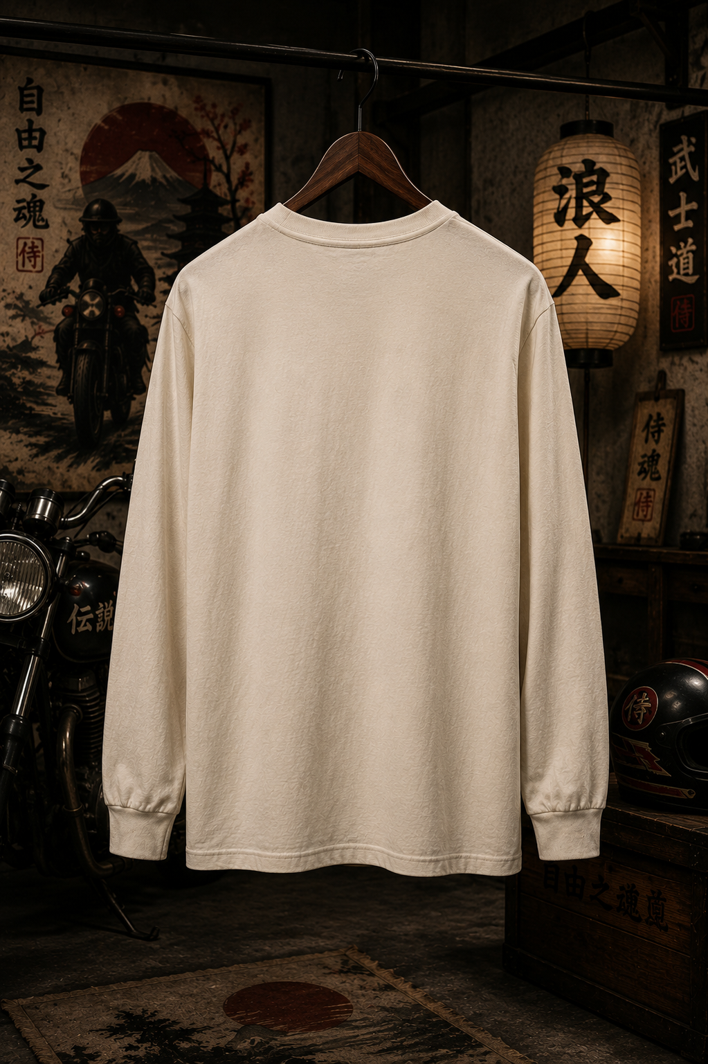 Samurai Motorcycle Long Sleeve | Ronin on Wheels Tee