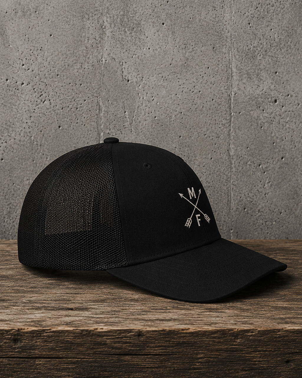 Crossed Arrows MF Trucker Cap | Embroidered Outdoor Snapback Hat