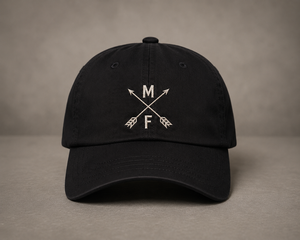 Crossed Arrows Cap | MF Embroidered Dad Hat | Outdoor Adventure Hat