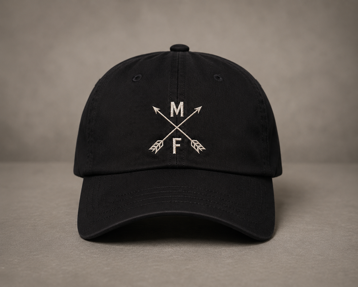 Crossed Arrows Cap | MF Embroidered Dad Hat | Outdoor Adventure Hat