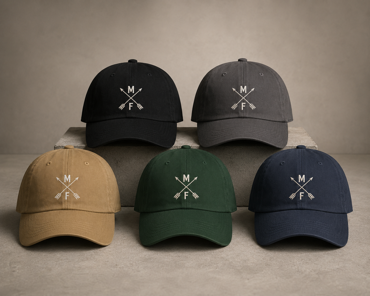 Crossed Arrows Cap | MF Embroidered Dad Hat | Outdoor Adventure Hat