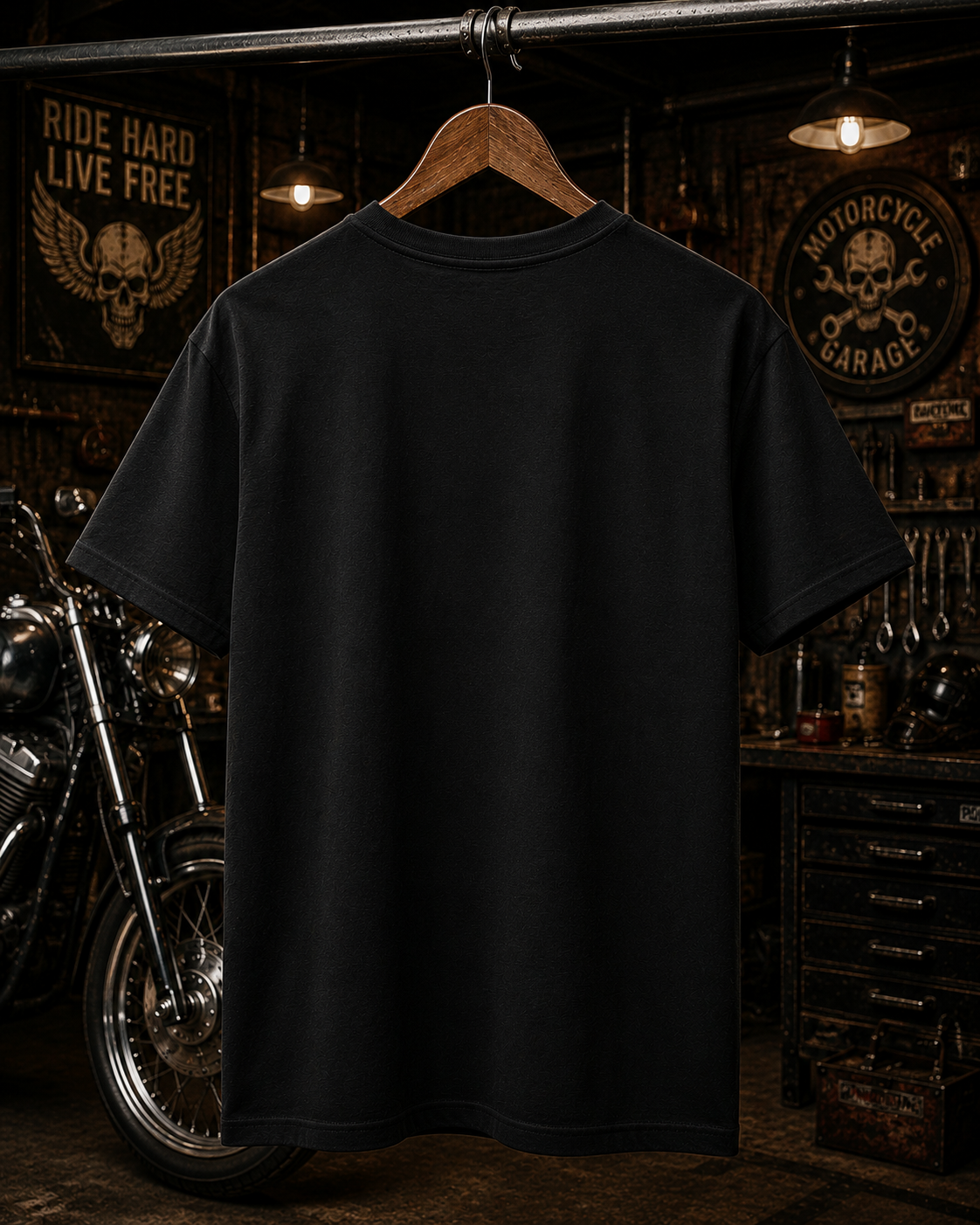 Born to Ride Motorcycle T-Shirt | Winged Wheel Biker Tee, Vintage Motorcycle Shirt