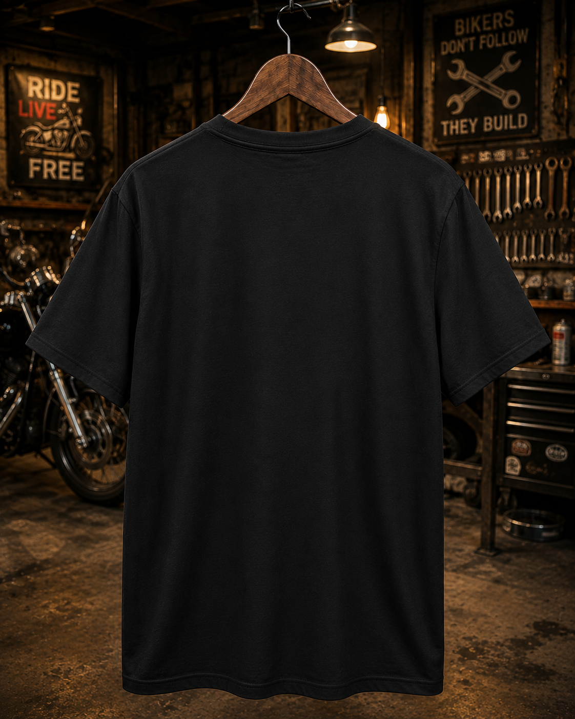 Built in Freedom Fuelled by Choice Motorcycle Engine Tee | Biker Shirt, Vintage Motor V-Twin Design