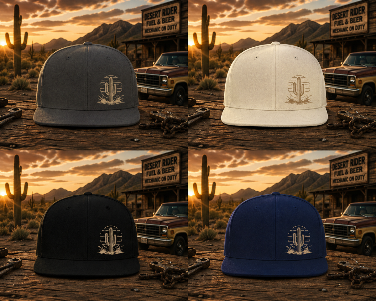 Desert Cactus Trucker Cap, Southwestern Western Hat, Retro Cactus Hat