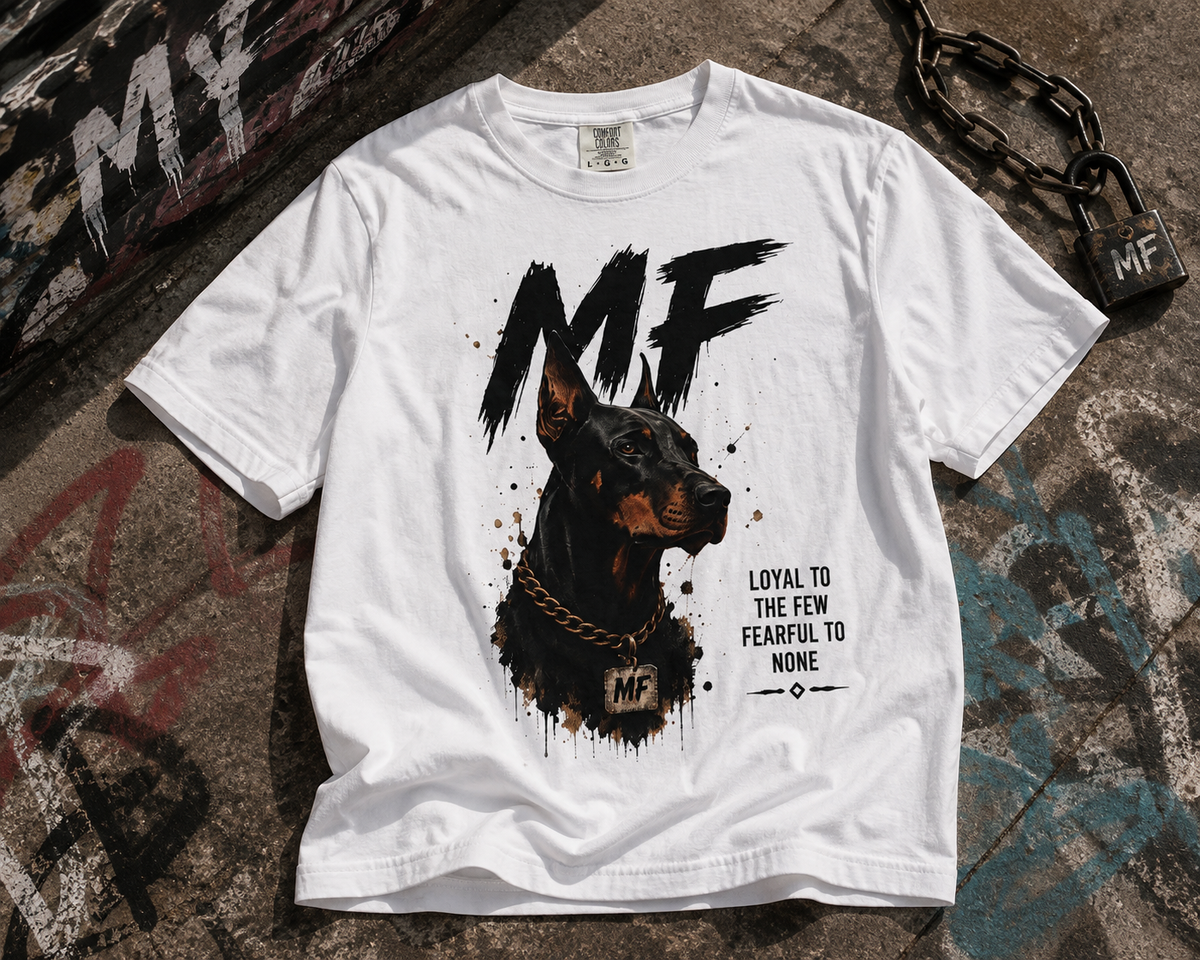 Doberman Graphic T-Shirt, Loyal to the Few Dog Tee, MF Streetwear
