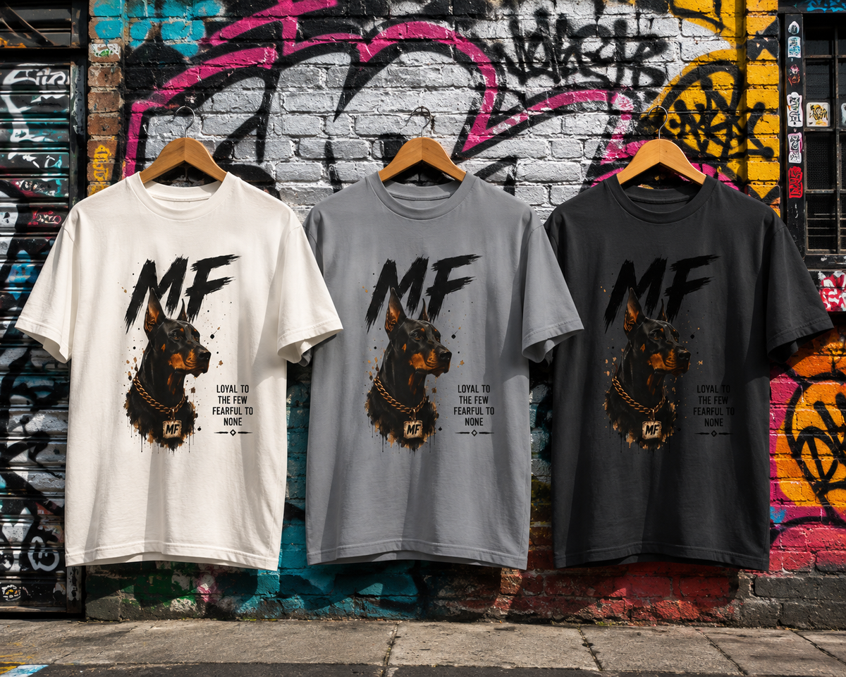 Doberman Graphic T-Shirt, Loyal to the Few Dog Tee, MF Streetwear