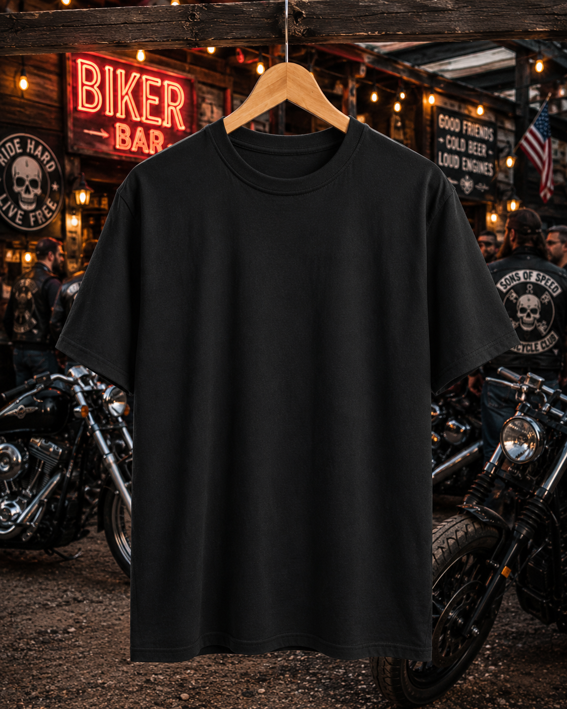 Ace of Spades Biker T-Shirt, Vintage Motorcycle Rider Tee, Skull Playing Card Graphic Shirt