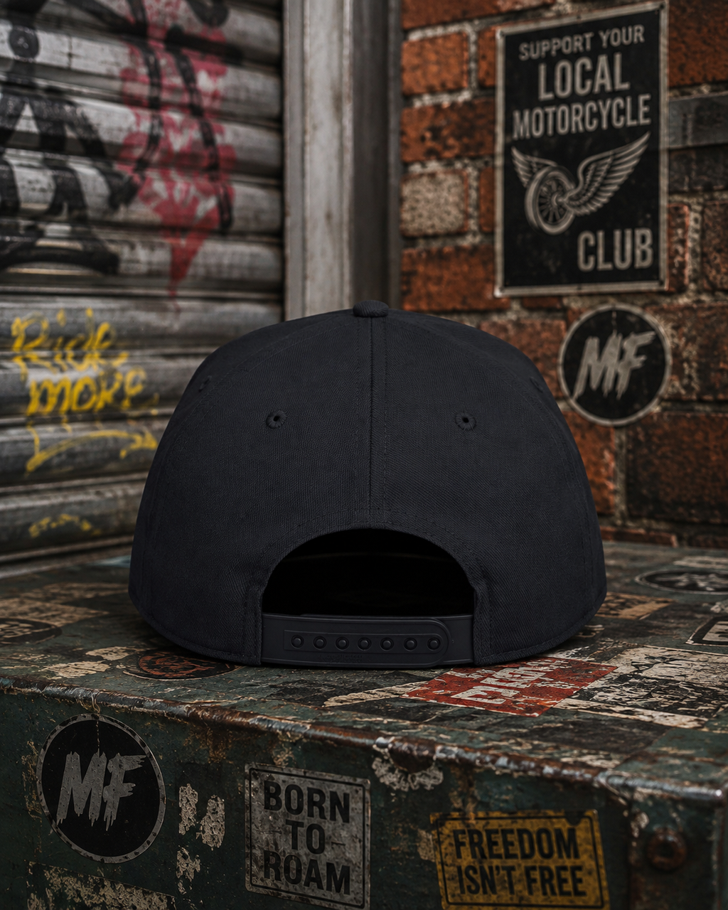 MF Brush Stroke Logo Cap | Minimalist Streetwear Baseball Hat