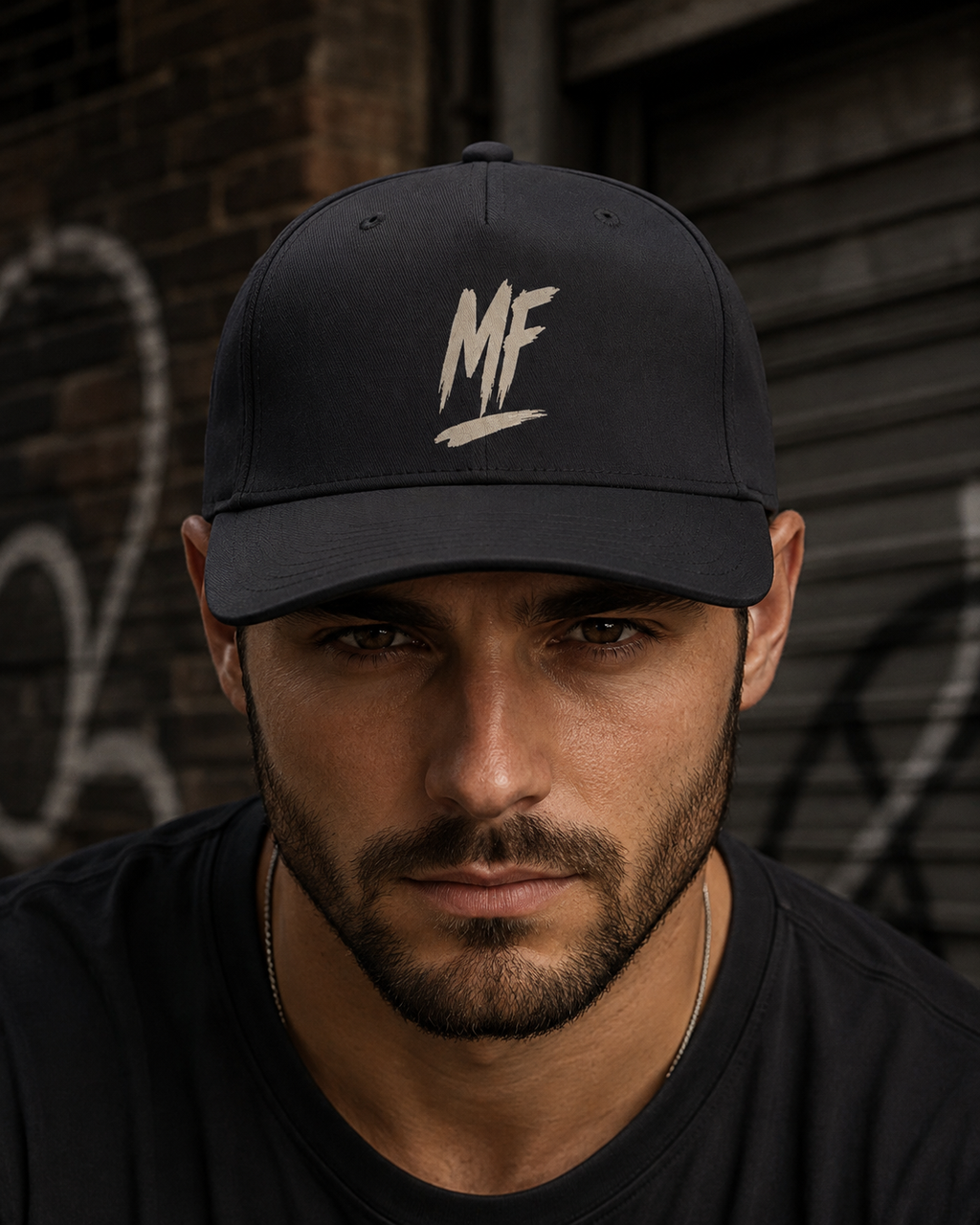 MF Brush Stroke Logo Cap | Minimalist Streetwear Baseball Hat
