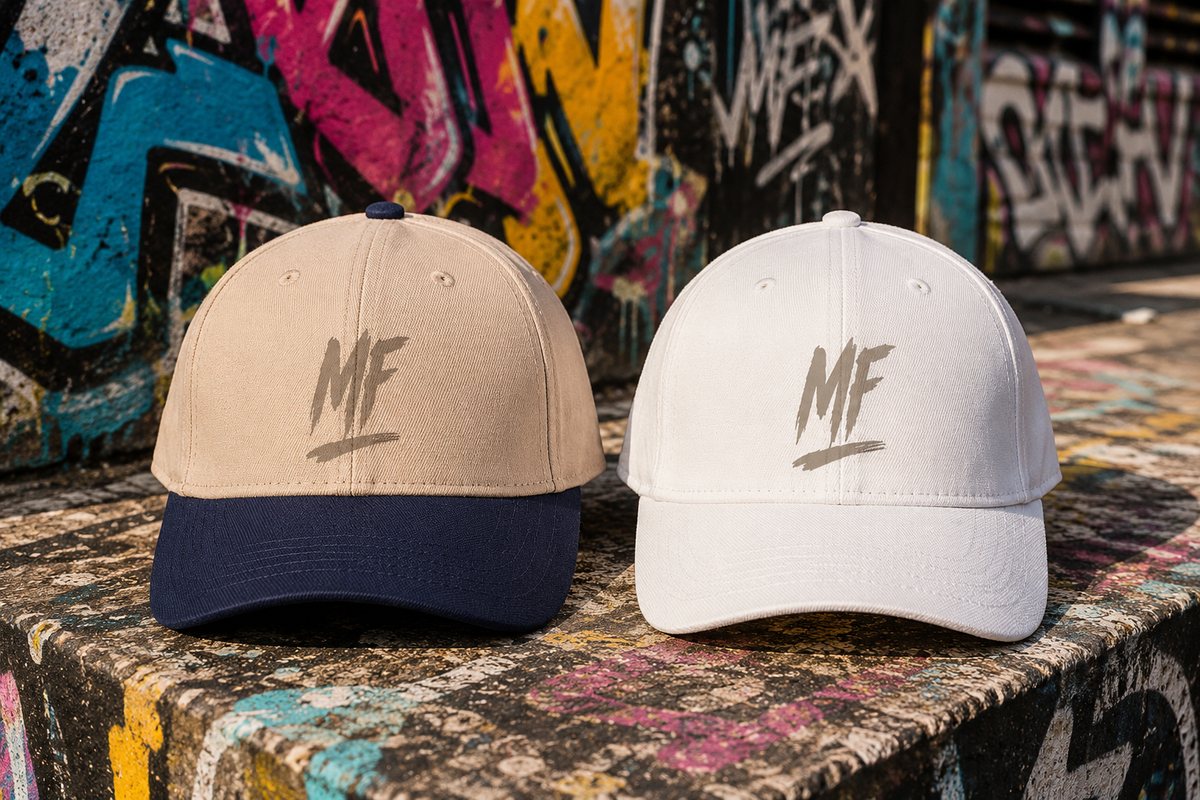 MF Brush Stroke Logo Cap | Minimalist Streetwear Baseball Hat