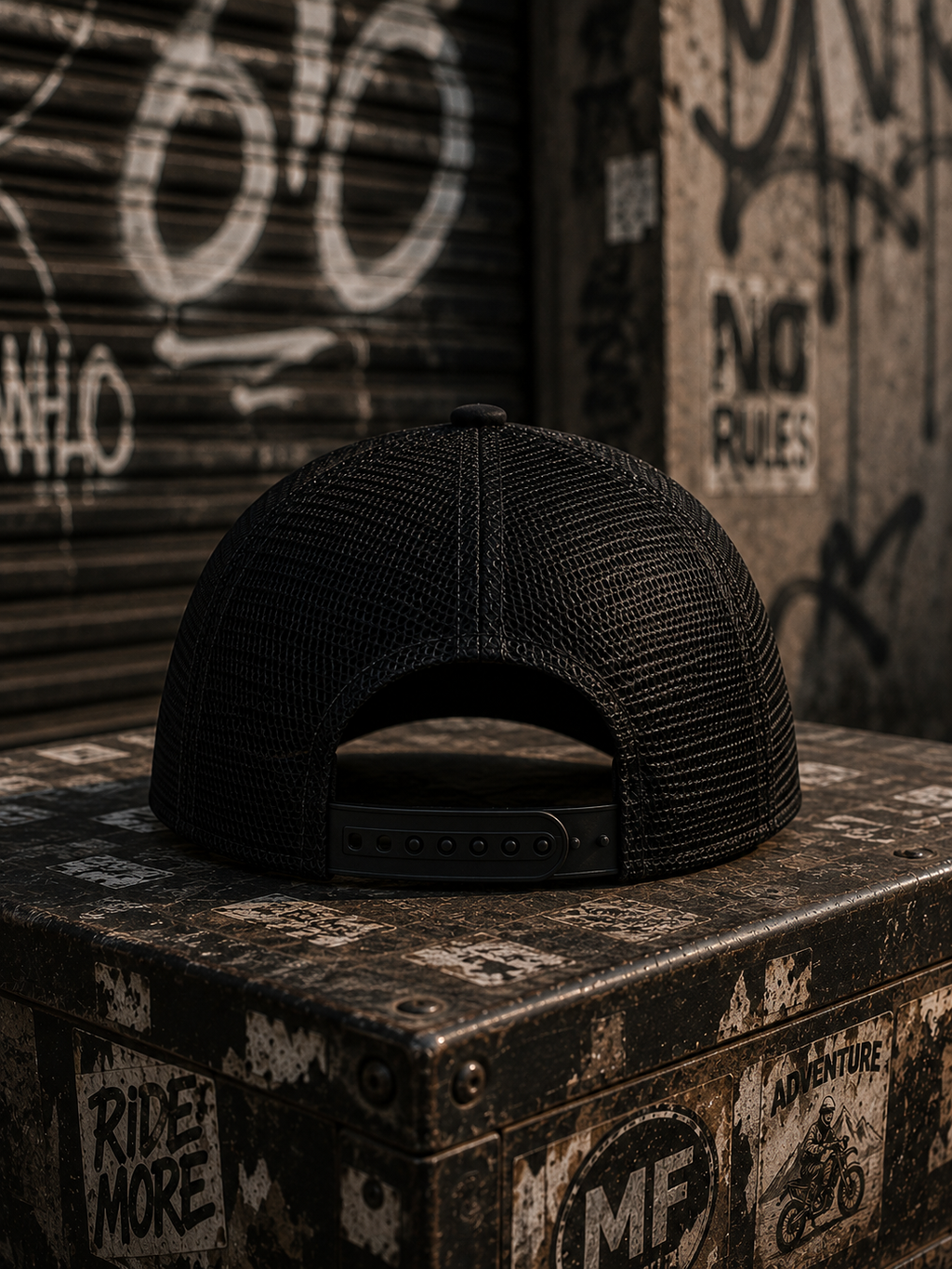 Casquette trucker en mousse avec motif tête de mort | Casquette streetwear vintage