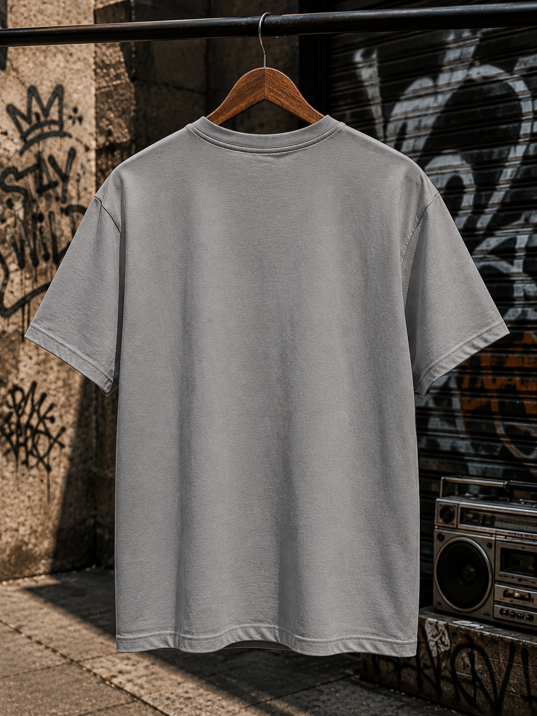 T-shirt Grunge Smiley | T-shirt streetwear effet vieilli