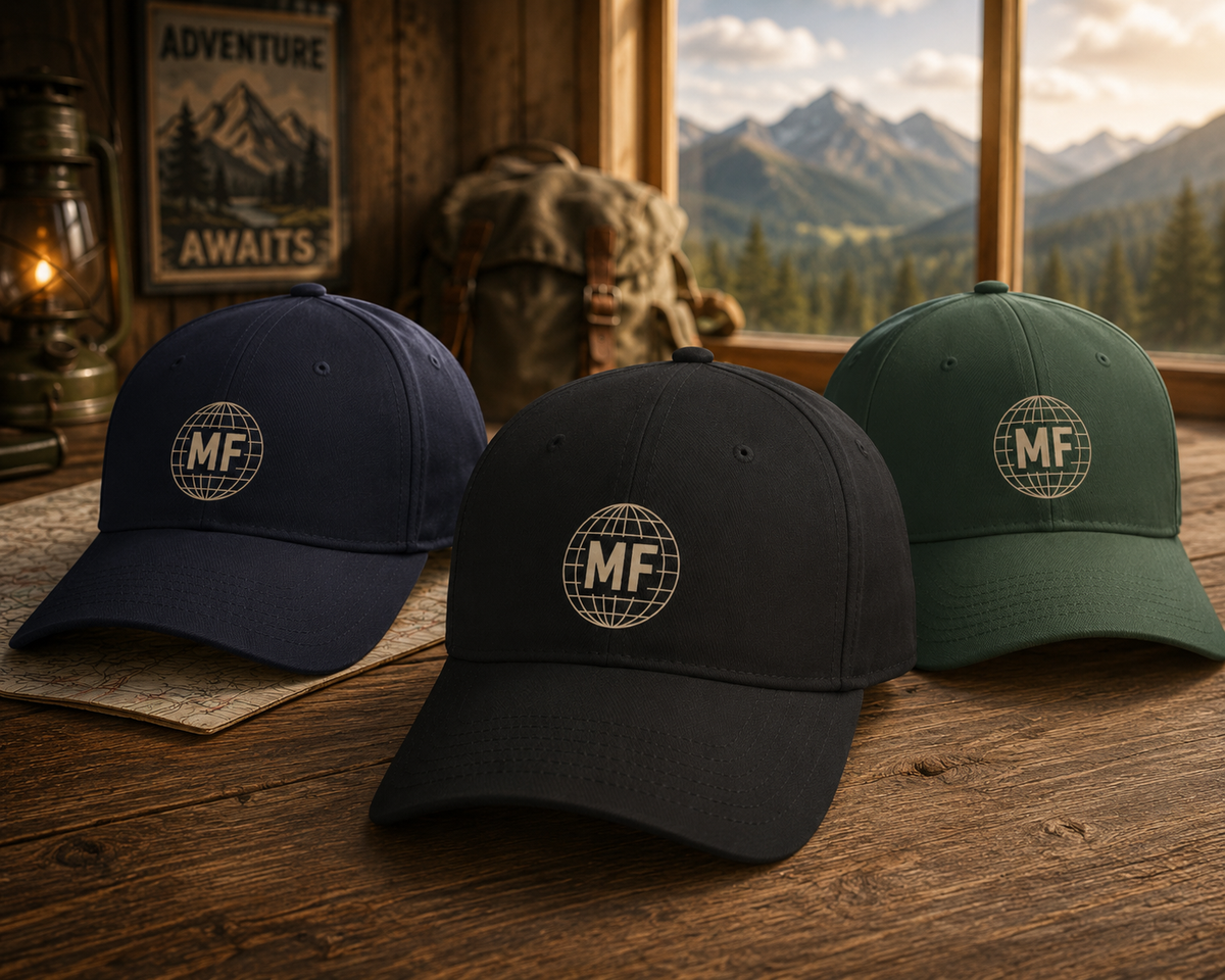 Montana Flow Globe Logo Baseball Cap | Minimalist Outdoor Hat